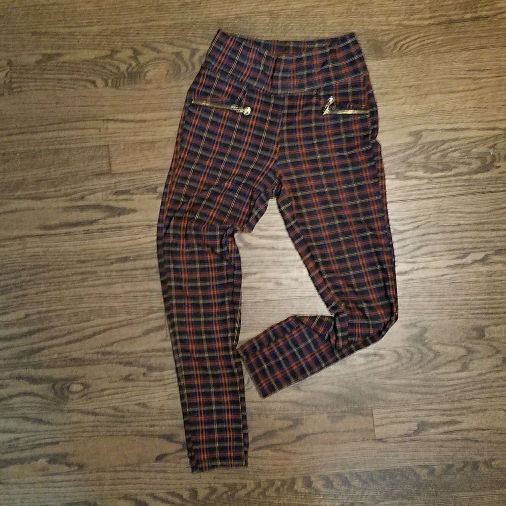 Plaid One Size Leggins